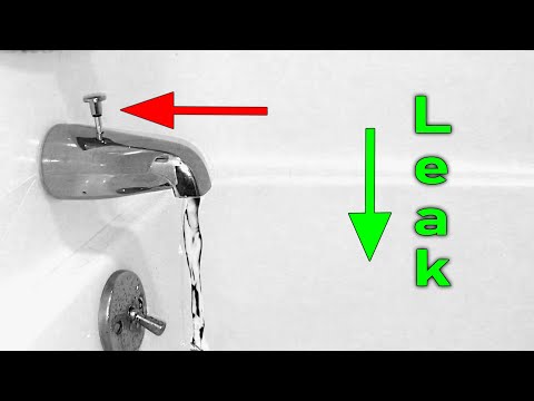 Bathtub Spout. How to replace and fix leaking tub spout diverter when shower is on