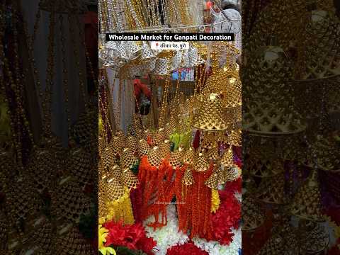 Ganpati Decoration Market in Pune | Wholesale Market | Raviwar Peth | #ytshorts #pune #ganpati
