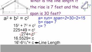 Using Pythagorean Theorem to Find Line Length or Span