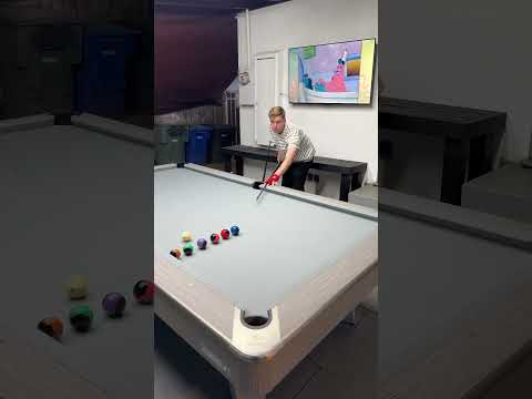 15 pool balls one pocket drill #9ball #billiards #8ballpool #pool #satisfying #shorts #outdoors #fun