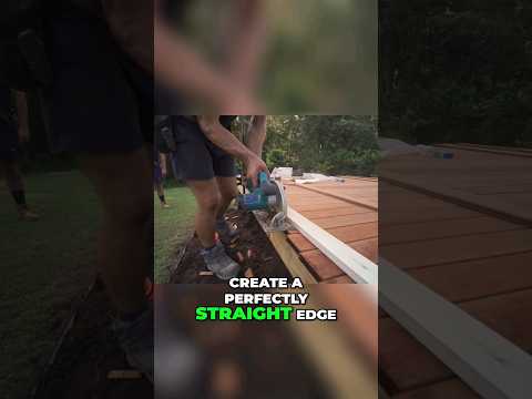 How To Trim Deck Boards And Install Fascia (For A Ground Deck)  #diy #deckbuilding #landscapedesign