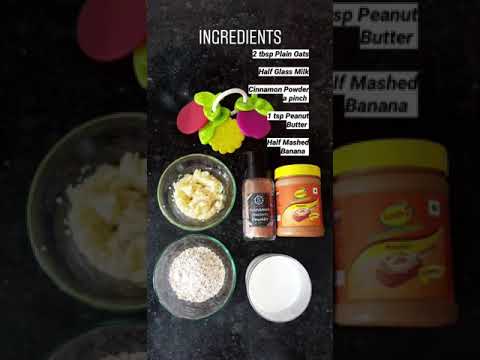 Banana and Peanut Butter Oatmeal for Babies