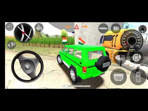 New Mahindra Thar Green  with new updates 💚 |  Games Gadi Wala | Indian Cars Simulator 3D