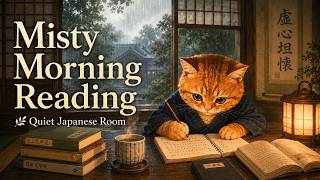 Study with Cat in a Misty Room 🌿 | Peaceful Japanese BGM for Reading