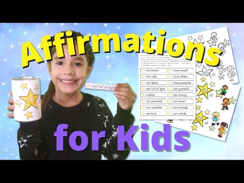 Kids Video: Affirmations for Kids FREE Printable when you Share BedtimePower.com with friends.