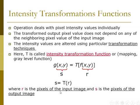 Chapter 3 Basic Intensity Transformation Function