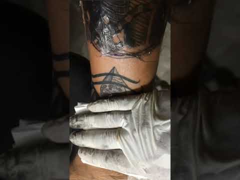 illuminati tattoo made by me on my leg