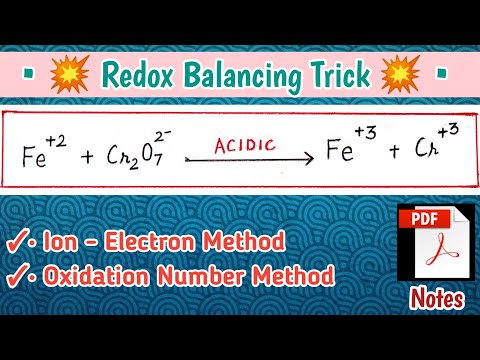 Redox Reaction Balancing Trick |Balancing redox reactions in acidic and basic medium | Kshitiz
