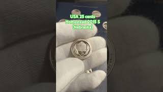 USA 25 cents Homestead 2015 S (Nebraska) #historia #coin #numismatica #coincollecting #shorts