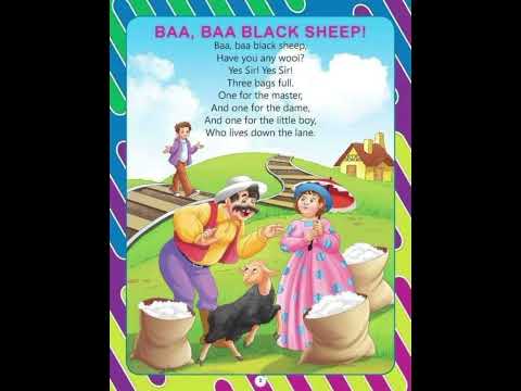baa baa black sheep rhyming for nursery | poem for kids in English | poem for children #learning
