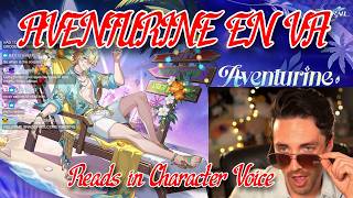 Aventurine VA Reads Waveflair Voicelines IN CHARACTER!