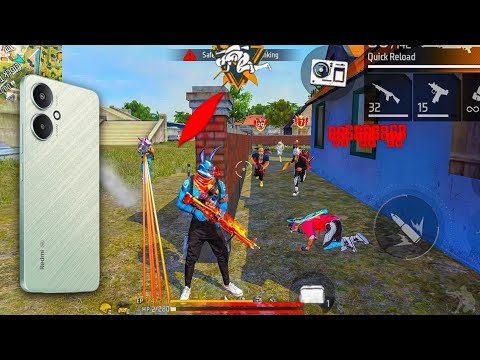 Xiaomi Redmi 13C 5G Gaming Test 🥵 | Free Fire Gameplay Redmi 13C 5G ⚡| Free Fire Highlights 🔥