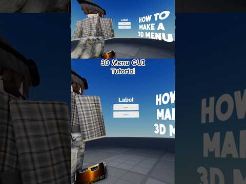 How To Make A Dynamic 3D Menu GUI | Roblox Studio #roblox #shorts #tutorial