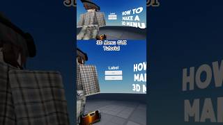 How To Make A Dynamic 3D Menu GUI | Roblox Studio #roblox #shorts #tutorial