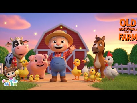  Old MacDonald Had a Farm Song🐮🐷 | Nursery Rhyme & Animal Sounds for Children #oldmacdonald