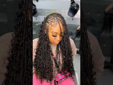 Fulani braid style tutorial | boho braid designs #locs  #hairstyle  #protectivestyles  # #braidhair