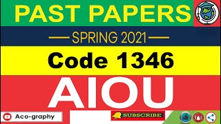 AIOU Paper Code 1346 Spring 2021 || Commercial Accessories || AIOU Old Papers || AIOU Past Papers ||