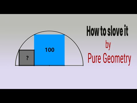 What's the area of gray square? |  pure geometry