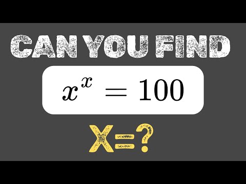 99% Fail to Solve x^x = 100 | Can You? | Math Olympiad Challenge | MathBurst | #matholympiad