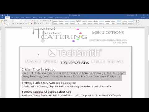 Test 1 - Menu