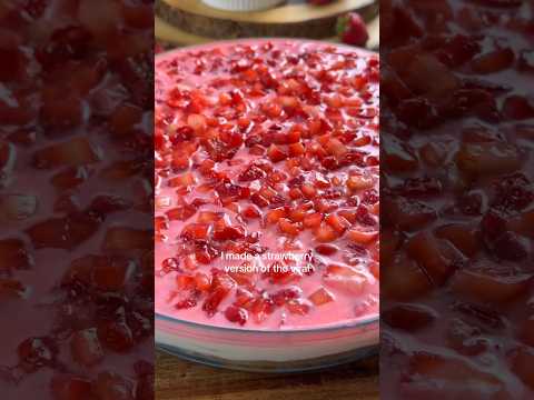 What to make for dessert when u don’t want to turn on the oven - Strawberry Lazy Cat Cake