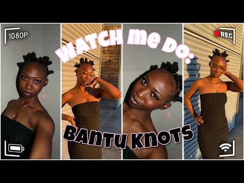 Trying Bantu Knots on My Natural Hair | Cute & Easy Protective Style