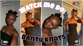 Trying Bantu Knots on My Natural Hair | Cute & Easy Protective Style
