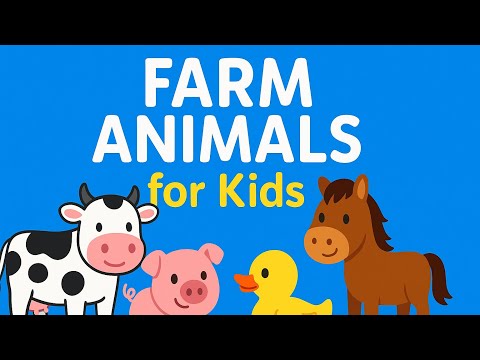 Meet Farm Animals 🐮🐔 | Fun Animal Sounds & Names for Kids
