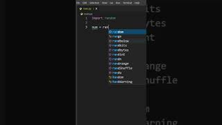 How to generate a random number using Python #shorts