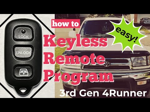 3rd Gen 4Runner Keyless Remote Programming - EASY