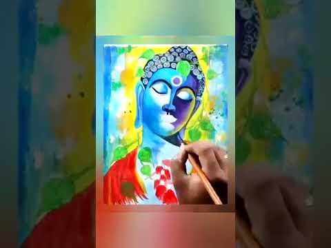 Acrylic Drawing #new #status #tranding #art #drawing #buddha #acrylicpainting