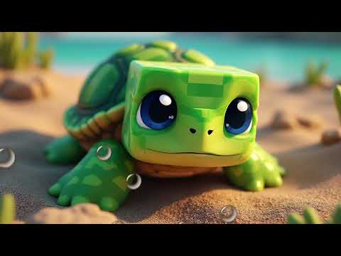 Minecraft Sleep Story For Kids: Squirt The Baby Turtle's Pixelated Adventure