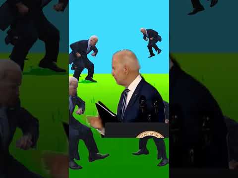 Joe Biden fell on the plane's ramp again, greeted the invisible man and started dancing