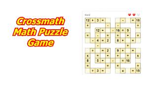 Crossmath - Math Puzzle Games App Crosswords Using Math Walk Through