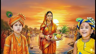 छठ पूजा पर कान्हा भगवान सूर्य का पूजा कर रहे है | #यशोमतीमैय्याकेनंदलाला