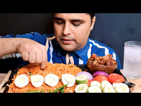 Noodles Eating || Chicken chilli Eating || ASMR EATING || Mukbang Video || Green Chilli,Salad Eating