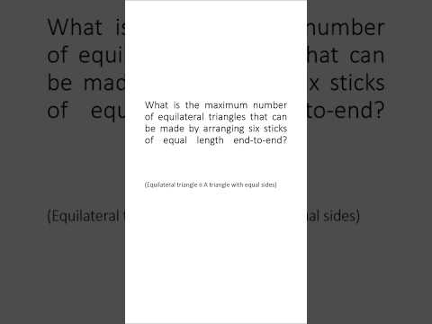 Stick problem that's driving people crazy! #math #matholympiad #sticks #usa #viralshorts  #maths