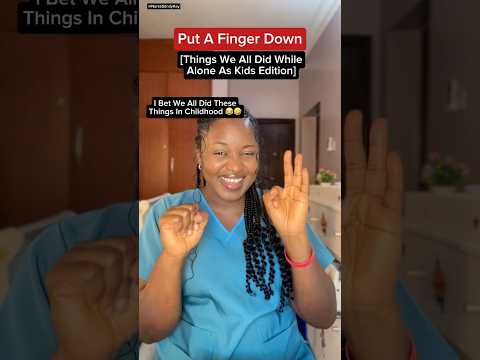 Put a finger down, things we did while alone as kids edition #shorts #fingerdown #putafingerdown