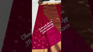 (Saree code-461) Chanderi Handloom Saree Manufactures & wholesale my contact WhatsApp no-9406974303