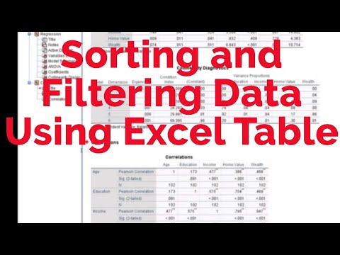 Sorting and Filtering Data Using Excel Table