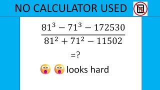 Can you calculate without calculator | ALGEBRA PLAYGROUND |  #maths #math #algebra