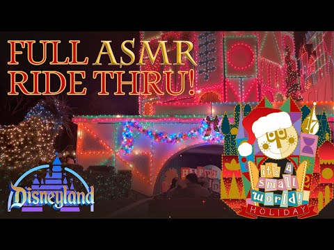 Disneyland “it’s a small world” Holiday Ambience ❄️ Ride-Through 1-Hour+ Loop ✨ Amusement #ASMR