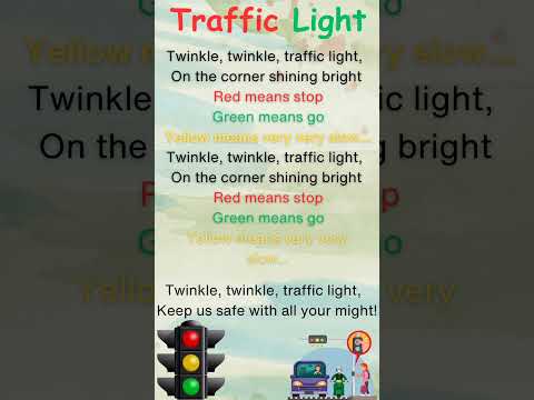 Traffic ⛔ Light 🚦| English Rhymes for Kids Song | #shorts #kidsrhymeschildrensongs