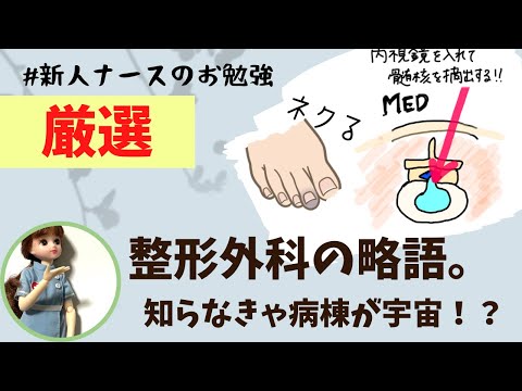 整形外科頻出の略語を厳選！知らなきゃ病棟が宇宙！？(;o;)＃新人ナース＃勉強＃看護師