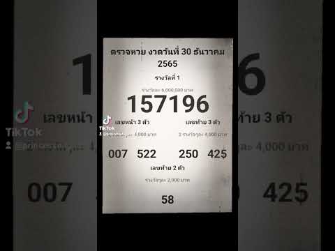 หวยรัฐบาลไทย 30 ธันวาคม 2565#princessnaga879#som-bug-muang