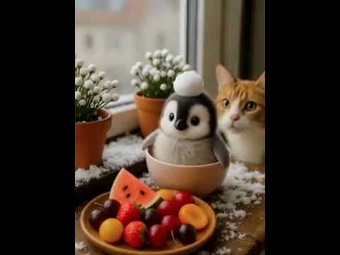 let me bully you little fluffy #cute #adorable #pet #penguin #babyanimals #fluffy