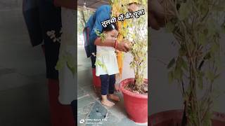 हे तुलसी मैया 🙏🙏#तुलसीपूजन#पूजा #tulsimatabhajan#cutebaby #puja # #morningvibes #shortvideo