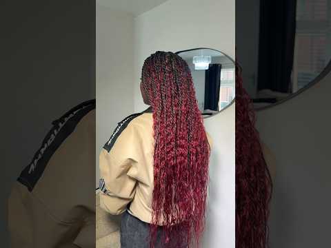 Goddess Twists in Burgundy ❤️ #twists #goddessbraids #protectivestyles #braidstyles #burgundybraids