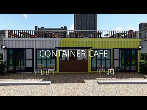 Shipping container 3D design | Café and Restaurant
