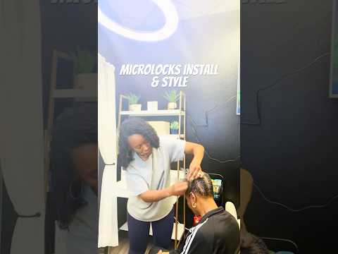 Microlocs install & updo style #womenwithlocs #locstyles #microlocs #sisterlocks
